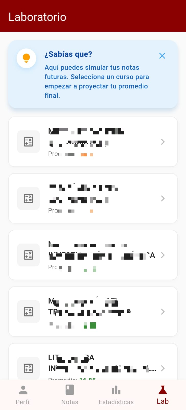 Pantalla de laboratorio y simulador